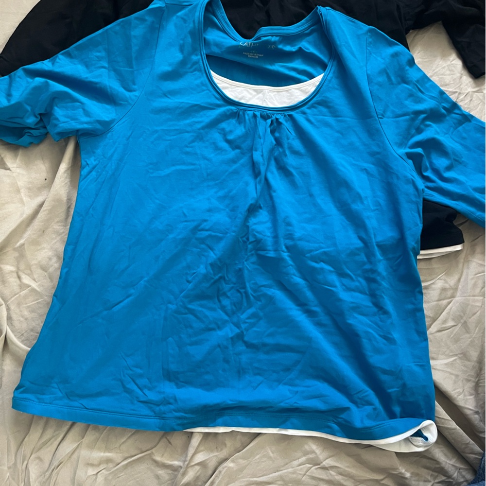 Catherine's two casual layered look tops, size 0x used